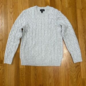 Express Long Sleeve Gray Sweater Crewneck